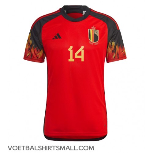 België Dries Mertens #14 Voetbalkleding Thuisshirt WK 2022 Korte Mouwen